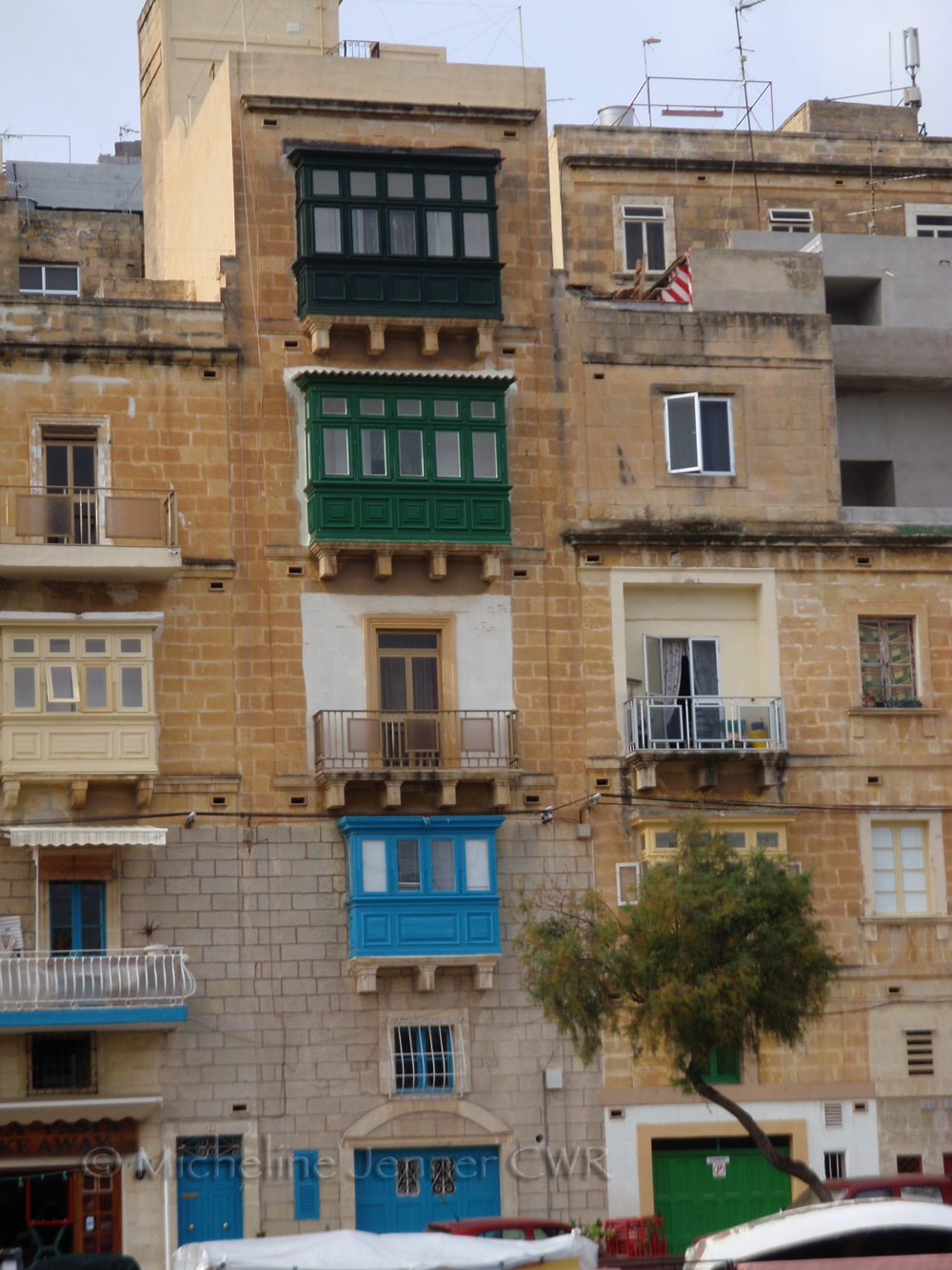 Brightly coloured balconies - Malta's favourite