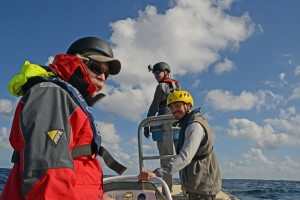 The 'Orca' crew, from left and clockwise Curt, Russ and Simon.  Photo credit M. Jenner