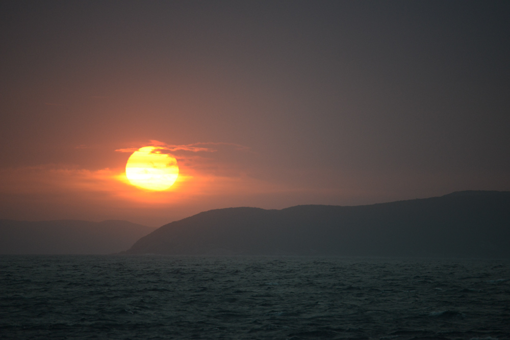 Southern Sunset Tones. Over King George Sound a hazy hue pervades.