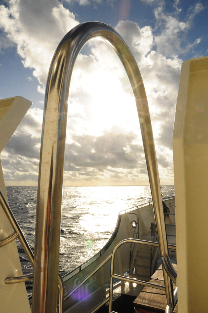 Sunset at sea, my favourite time and place!